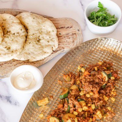 Low Fodmap Mexican Style Mince With Flatbread
