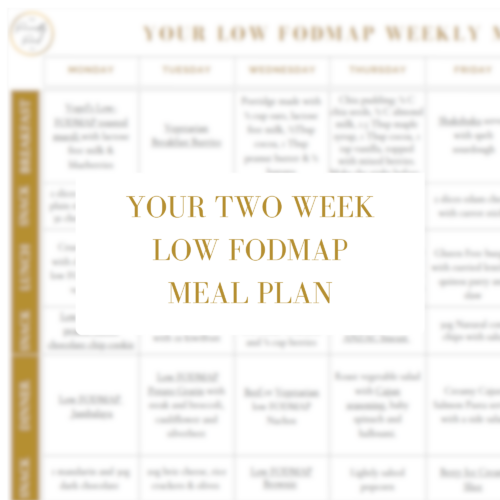 Low FODMAP Meal Plan